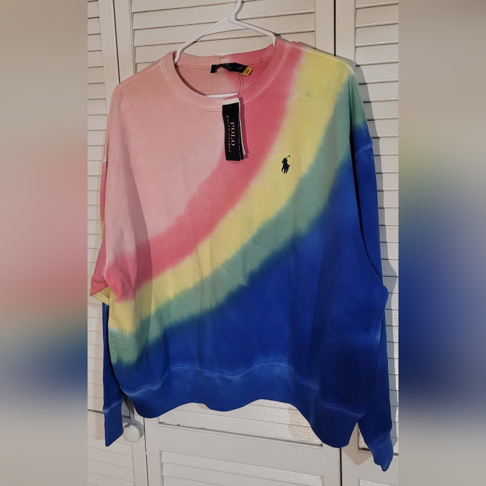 Medium Womens Tie-Dye Polo Ralph Lauren Sweater
